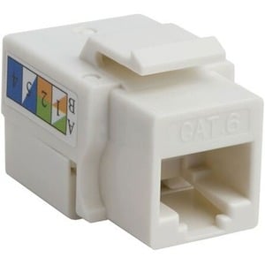 4XEM 10 pack Cat6 RJ45 Keystone Jack UTP 110-Type (White) - 10 - 1 x RJ-45 Network Female - White