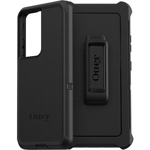 OtterBox Defender Rugged Carrying Case (Holster) Samsung Galaxy S21 Ultra 5G Smartphone - Black - Dirt Resistant, Bump Res