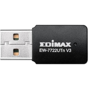 Edimax EW-7722UTn V3 IEEE 802.11b/g/n Wi-Fi Adapter for Desktop Computer/Notebook - USB 2.0 Type A - 300 Mbit/s - 2.40 GHz