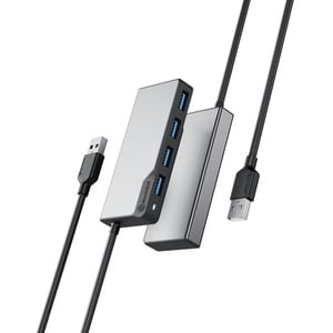 USB-A FUSION SWIFT 4-IN-1 HUB -S.GREY