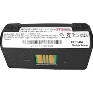 GTS HCK60-LI(S) Battery - Lithium Ion (Li-Ion) - For Barcode Scanner - Battery Rechargeable - 7.4 V DC - 2400 mAh Shelf Life