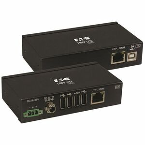 Tripp Lite series B203-104-IND-ER USB Extender - TAA Compliant - Black - 2 x Network (RJ-45) - 5 x USB - 101 m Extended Ra