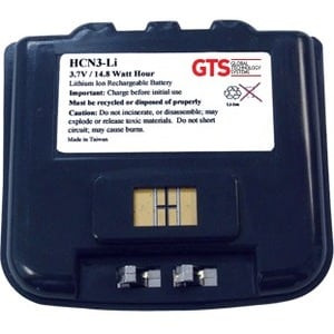GTS HCN3-LI Battery - Lithium Ion (Li-Ion) - For Barcode Scanner - Battery Rechargeable - 3.7 V DC - 4000 mAh Shelf Life