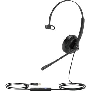 Yealink USB Wired Headset - Mono - USB - Wired - 32 Ohm - 20 Hz to 20 kHz - Over-the-head - Monaural - Supra-aural - 120 c