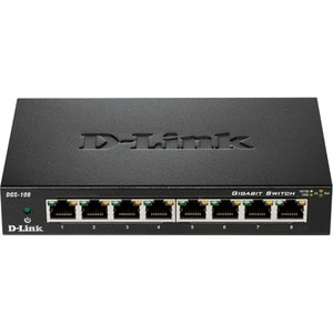 Switch Ethernet D-Link DGS-108 8 Porte - 2 Layer supportato - 4,62 W Consumo energetico - Coppia incrociata - Desktop