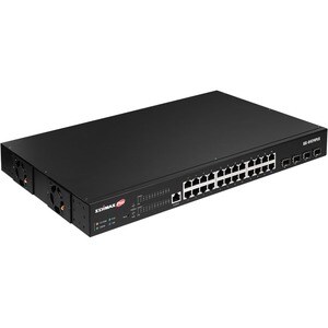 Switch Ethernet Edimax GS-5424PLX 24 Porte Gestibile - 2 Layer supportato - Modular - 400 W PoE Budget - Fibra ottica, Cop