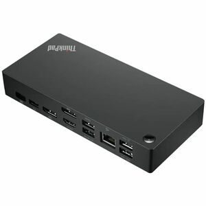 Lenovo USB-Typ C Docking Station für Notebook - Schwarz - 3 Unterstützte Displays - 3840 x 2160 - 2 x USB 2.0 - USB Typ C 