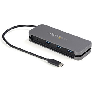 StarTech.com USB Hub - USB 3.2 (Gen 1) Type C - Portable - Black, Space Gray - UASP Support - 4 Total USB Port(s) - PC, Li