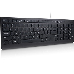 Lenovo Essential Keyboard - Cable Connectivity - USB Interface - Spanish - QWERTY Layout - Black - Membrane Keyswitch - Wi