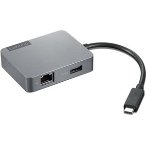 Lenovo USB Type C Docking Station for Notebook/Monitor - Storm Grey - Portable - 2 Displays Supported - 4K - 1920 x 1200, 