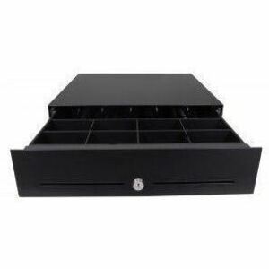 apg Cash Drawer - EUR, USD 5 Bill - 8 Coin - 2 Media Slot, - Printer Driven - Steel - Black