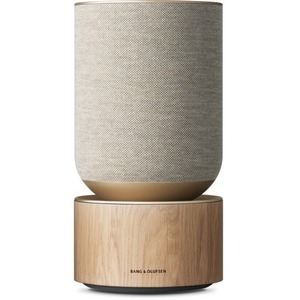 Bang & Olufsen BeoSound Bluetooth Smart Speaker - Google Assistant Supported - Natural Oak - Wall Mountable, Shelf Mountab