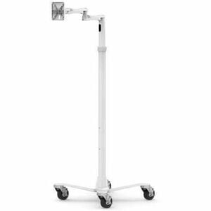 Compulocks Medical Rolling Cart Extended - VESA Compatible White - 75x75mm & 100x100 mm VESA Mount Compatibility, Maximum 