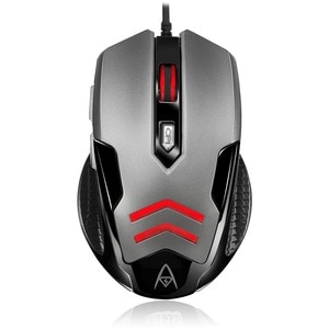 Adesso iMouse X1 Gaming Mouse - USB - Optical - 6 Button(s) - Black, Grey - Cable - 3200 dpi - Scroll Wheel - Right-handed