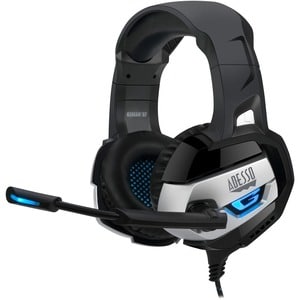 Adesso Xtream G2 Wired Over-the-head Stereo Gaming Headset - Black - Binaural - Circumaural - 16 Ohm - 20 Hz to 20 kHz - 2