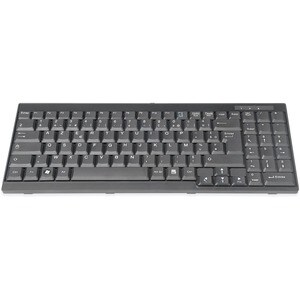 Digitus Tastatur - Kabel Konnektivität - Französisch - Schwarz - Rackmount-LCD