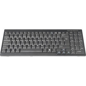 Digitus Tastatur - Kabel Konnektivität - Englisch (GB) - Schwarz - Rackmount-LCD