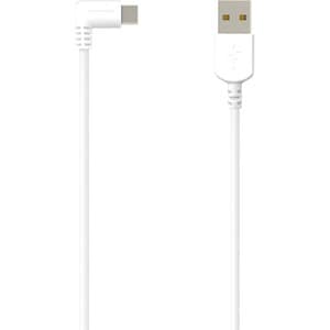 Bosstab Right Angled Charging Cable White | USB-C to USB-A | Cable Length: 6.5 ft (2m) - For Tablet - 5 V DC - 6.50 ft Cor