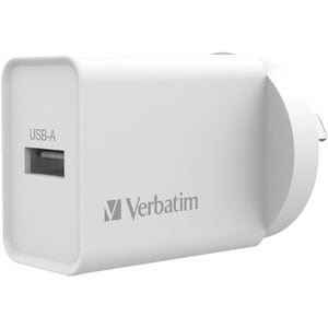 Verbatim VAPUCO88 AC Adapter - 120 V AC, 230 V AC Input - 5 V DC Output - 2.40 A - White