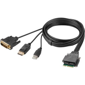 Belkin Cybersecurity and Secure KVM 1.83 m DisplayPort/Modular/USB KVM Cable - TAA Compliant - Cable for KVM Console, KVM Switch - First End: 1 x DVI Digital Video - Male, 1 x DisplayPort Digital Audio/Video - Male, 1 x USB Type A - Male - Second End: 1 x Modular - Supports up to3840 x 2160 - Gold Plated Connector