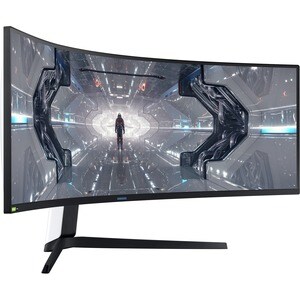 Samsung Odyssey G9 C49G95TSSR 124,5 cm (49 Zoll) Dual Quad HD (DQHD) Gekrümmter Bildschirm Quantum-Dot-LED Gaming-LCD-Monitor - 32:9 Format - Schwarz - 1244,60 mm Class - Vertical-Alignment-Technologie (VA) - 5120 x 1440 Pixel Bildschirmauflösung - 1,07 Milliarden Farben - FreeSync Premium Pro/G-sync-kompatibel - 420 cd/m², 1000 cd/m² - Spitze Helligkeit, 300 cd/m² - Min. Helligkeit - 1 ms GTG - 240 Hz Refresh Rate - HDMI-Kabel - DisplayPort - USB-Hub