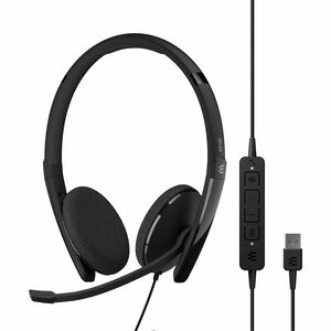 EPOS ADAPT 160T USB II - Stereo - USB - Wired - On-ear - Binaural - Ear-cup - 5.9 ft Cable - Noise Cancelling Microphone -