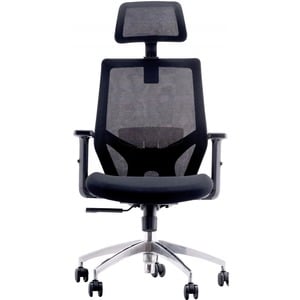 Urban Factory Fauteuil à bascule Urban Factory Ergo Haut - 5 branches Fond - Noir - Tissu - Accoudoir