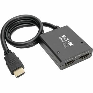 Eaton Tripp Lite Series 2-Port HDMI Splitter - UHD 4K, International AC Adapter - 3840 × 2160 - 2 x HDMI Out - Gold Plated