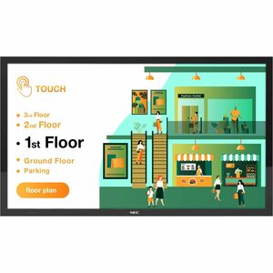 NEC Display MultiSync M431 1092,20 mm 4K UHD LCD Collaboration Display - Projiziert kapazitiv - Touchscreen - 16:9 Seitenv