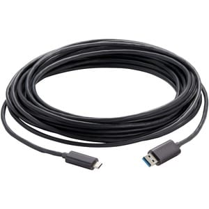 Vaddio 26 ft USB 3.2 Active Optical Cable - Type C to Type A - Black - 26.25 ft Fiber Optic Data Transfer Cable for Video 