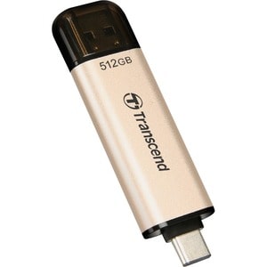 Transcend JetFlash 930C 512 GB USB 3.2 (Gen. 1) Typ A, USB 3.2 (Gen 1) Typ C Flash-Laufwerk - Golden - 420 MB/s Read Speed