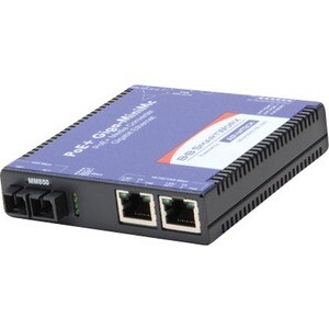 Advantech IMC-390 Transceiver/Media Converter - 2 x Network (RJ-45) - 2x PoE+ (RJ-45) Ports - 1 x SC Ports - Multi-mode - 