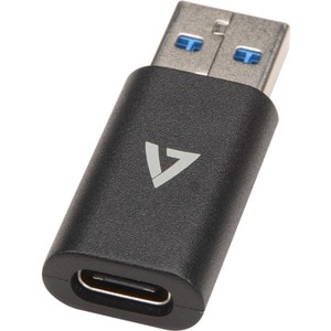 V7 USB A USB 3.2 Gen1 Male to USB-C Female 5 Gbps Black - V7 USB 3.0 A to USB-C Mini Adapter Black5 Gbps CE, FCC,UKCA, ROH