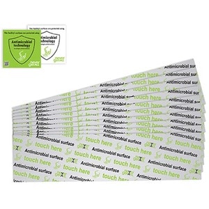 Antimicrobial Covers, Door Handle Cover, 4" x 16" , Antimicrobial Surface Graphic, Brushed, 10 Pack - For High-Touch Door 