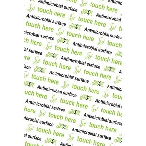 Antimicrobial Covers, Custom Application Sheets, 8" x 12" , Antimicrobial Surface Graphic, White, 3 Pack - For High-Touch 