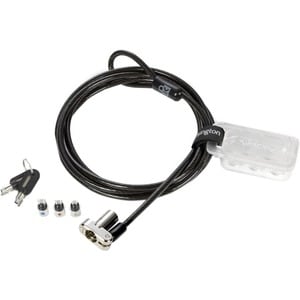 Kensington Cable Lock For Notebook - 1.83 m - Patented T-bar/Master Keyed Lock - Carbon Steel, Plastic - For Notebook