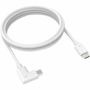 Compulocks 6ft Charge & Data USB-C to USB-C 90-Degree Cable Right Angle White - Fits in tight space, without bending the c
