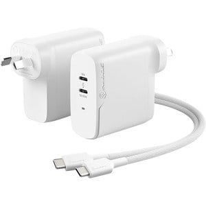 ALOGIC 2X68 Rapid Power 2 Port 68W GaN Charger �##USB-C (50W) + USB-C (Max. 18) --Includes 2m USB-C Charging Cable (ELPCC2