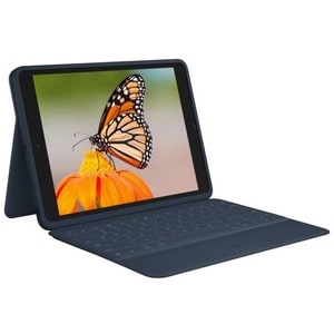 Logitech Rugged Combo 3 iPad® Keyboard Case with Smart Connector for iPad (7th, 8th, and 9th generation) - Classic Blue - 