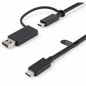 StarTech.com Cable USB Tipo C de 1m con Adaptador USB-A, USB-C a C (10Gbps/PD), USB-A a C(5Gbps), Cable USB C 2 en 1 para 
