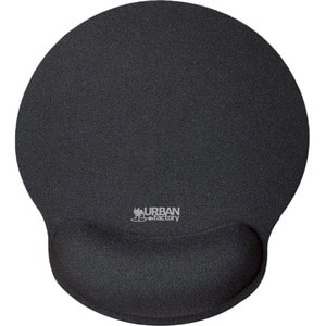 Urban Factory Mouse Pad - 250 mm x 220 mm x 28 mm Dimension - Black - Gel - Water Resistant, Anti-slip