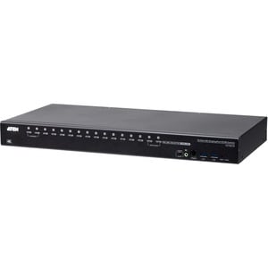 ATEN CS19216 KVM Switchbox - 16 Computer(s) - 1 Local User(s) - 4096 x 2160 - 20 x USB - 1 x HDMI - 17 x DisplayPort - Rack-mountable