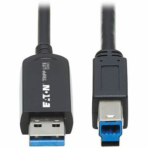 Eaton Tripp Lite Series USB 3.2 Gen 1 Plenum-Rated Fiber Active Optical Cable (AOC) - 5 Gbps, (A to B M/M), Black, 30 m - 