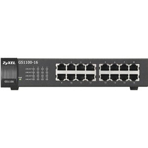 ZYXEL GS1100-16 16 Ports Ethernet Switch - Gigabit Ethernet - 100/1000Base-T - 2 Layer Supported - 10 W Power Consumption 
