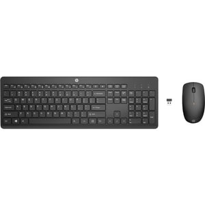 HP 235 Keyboard & Mouse - AZERTY - USB Wireless RF 2.40 GHz Keyboard - Keyboard/Keypad Color: Black - USB Wireless RF Mous