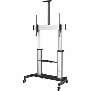 StarTech.com Support TV Mobile - Chariot Support Télé Robuste Écrans 60-100" 100kg - Hauteur Réglable - Support Télévision