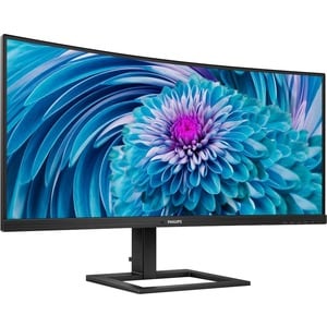 Philips 346E2CUAE 34" Class WQHD Ecrã curvo Monitor LCD - 21:9 - preto texturizado - 86,4 cm (34") Viewable - Alinhamento 