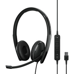 EPOS ADAPT ADAPT 160T ANC USB Wired On-ear Stereo Headset - Black - Binaural - 20 Hz to 20 kHz - Discreet, Noise Cancellin
