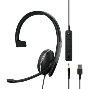 EPOS ADAPT 135 USB II Wired On-ear Mono Headset - Monaural - 231.7 cm Cable - Noise Cancelling Microphone - USB Type C, Mi