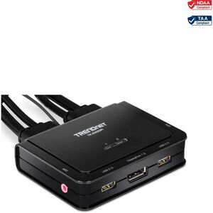 TRENDnet TK-220DPI KVM-Switchbox - 2 Computer - 1 Lokaler Benutzer(n) - 3840 x 2160 - 4 x USB - 3 x DisplayPort